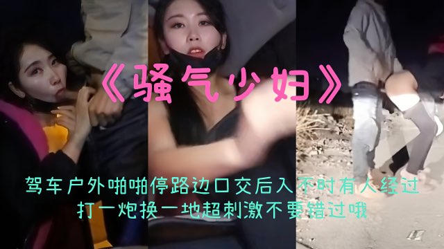 2023【骚气少妇】户外驾车啪啪停路口口交后入不时有人经过打一炮换一地的封面图