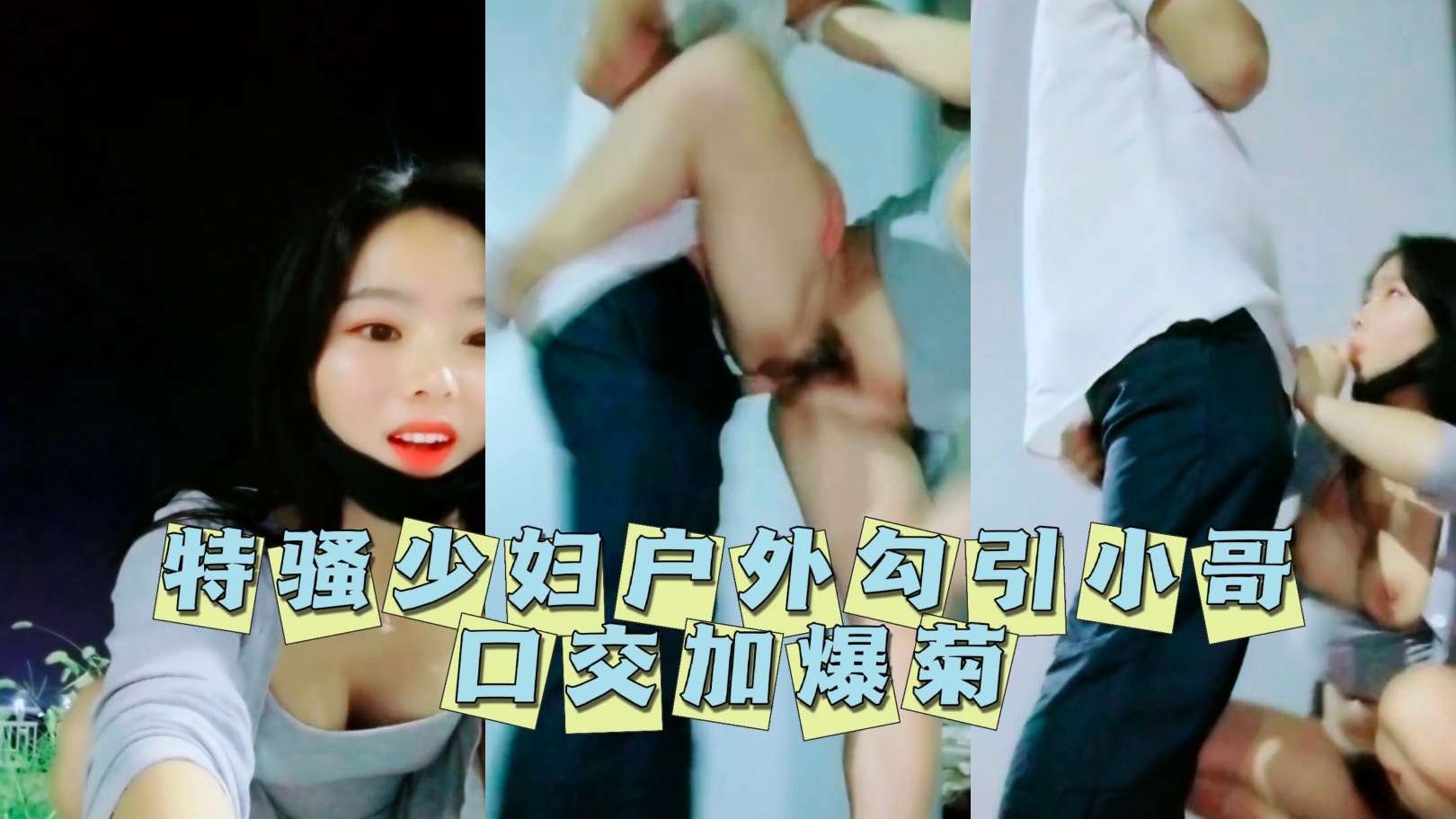 特骚少妇户外勾引小哥口交加爆菊的封面图