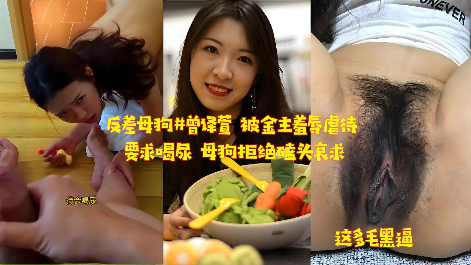 反差母狗#曾译萱_被金主羞辱虐待_要求喝尿_母狗拒绝磕头哀求的封面图